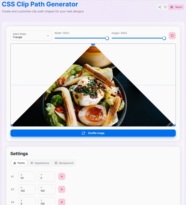 Clip Path Generator Interface Preview